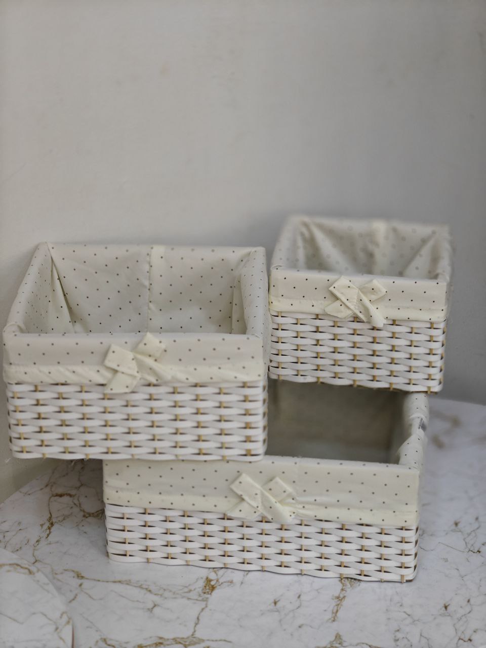 Panier rangement 3 pcs bois