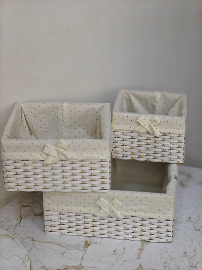 Panier rangement 3 pcs bois