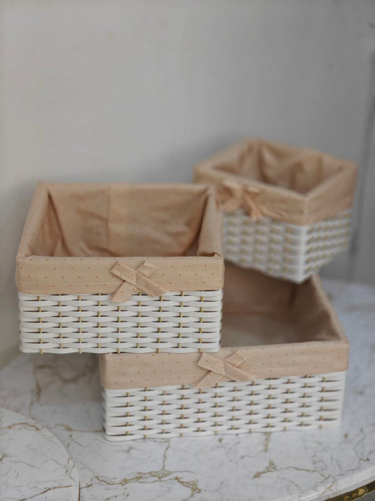 Panier rangement 3 pcs bois