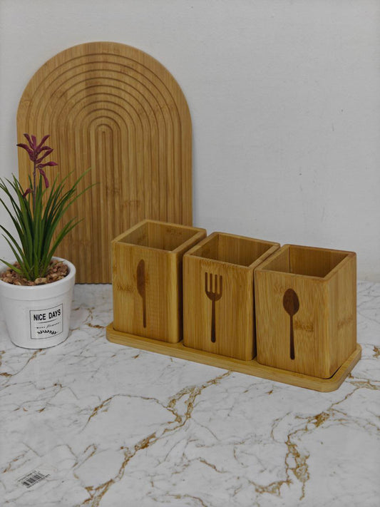 Porte louche 3 pcs avec support
