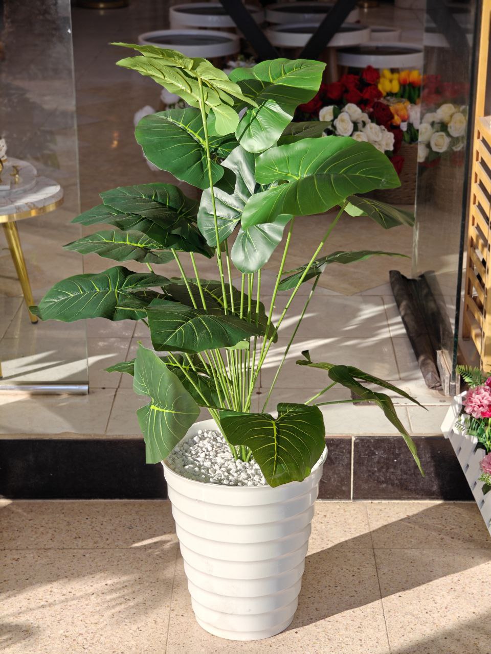 Plante artificielle Pot blanc