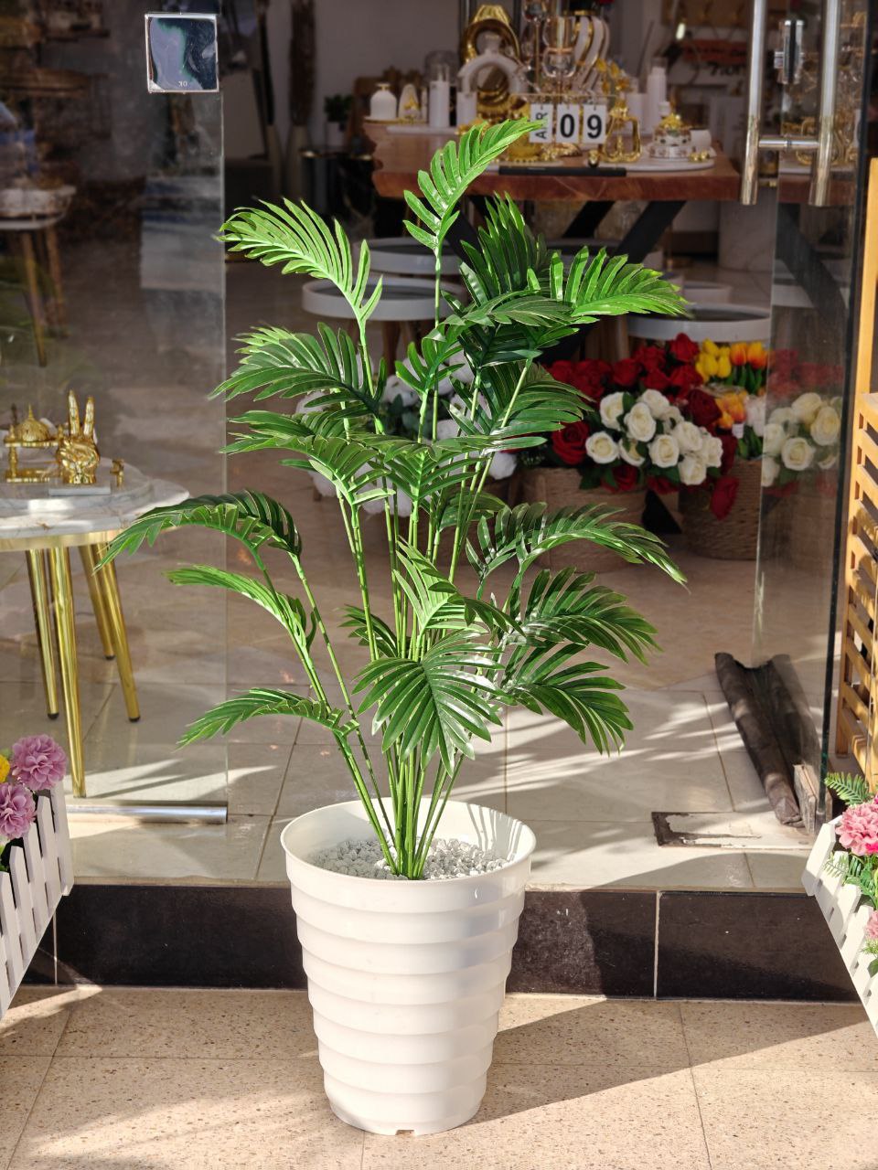 Plante artificielle Pot blanc