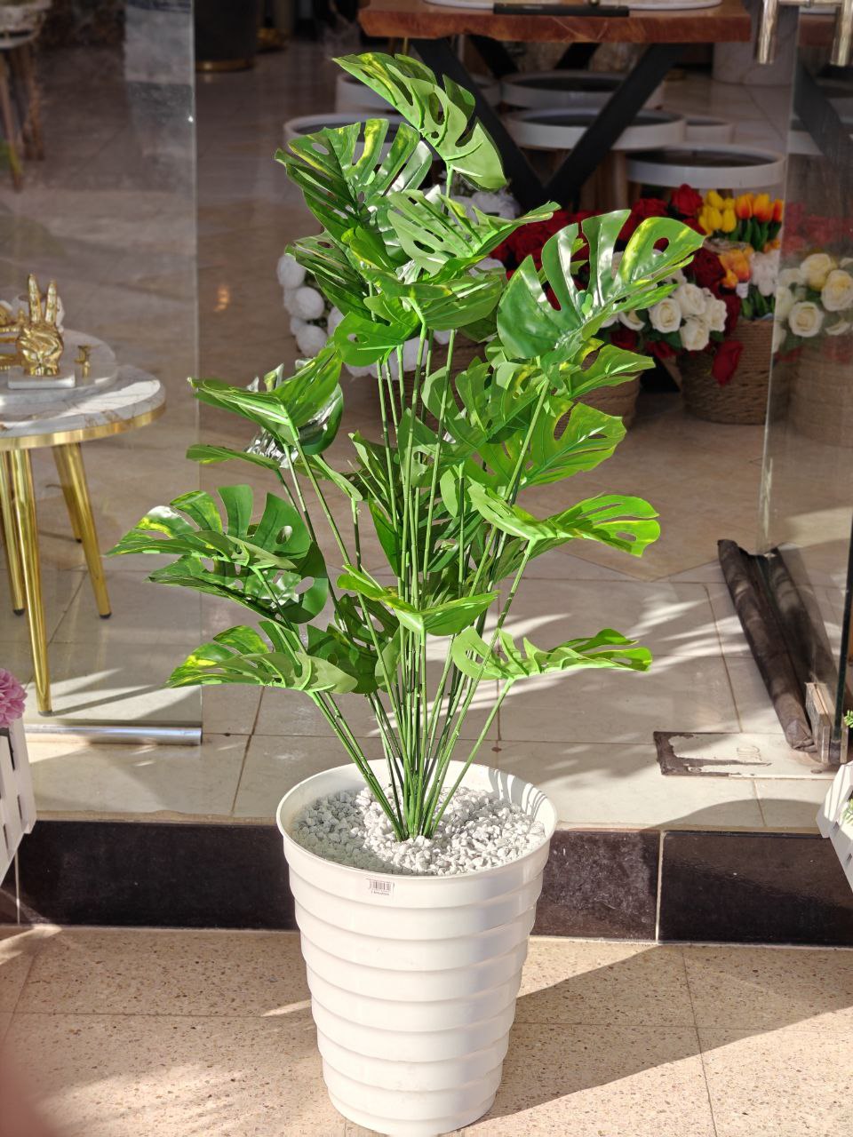 Plante artificielle Pot blanc