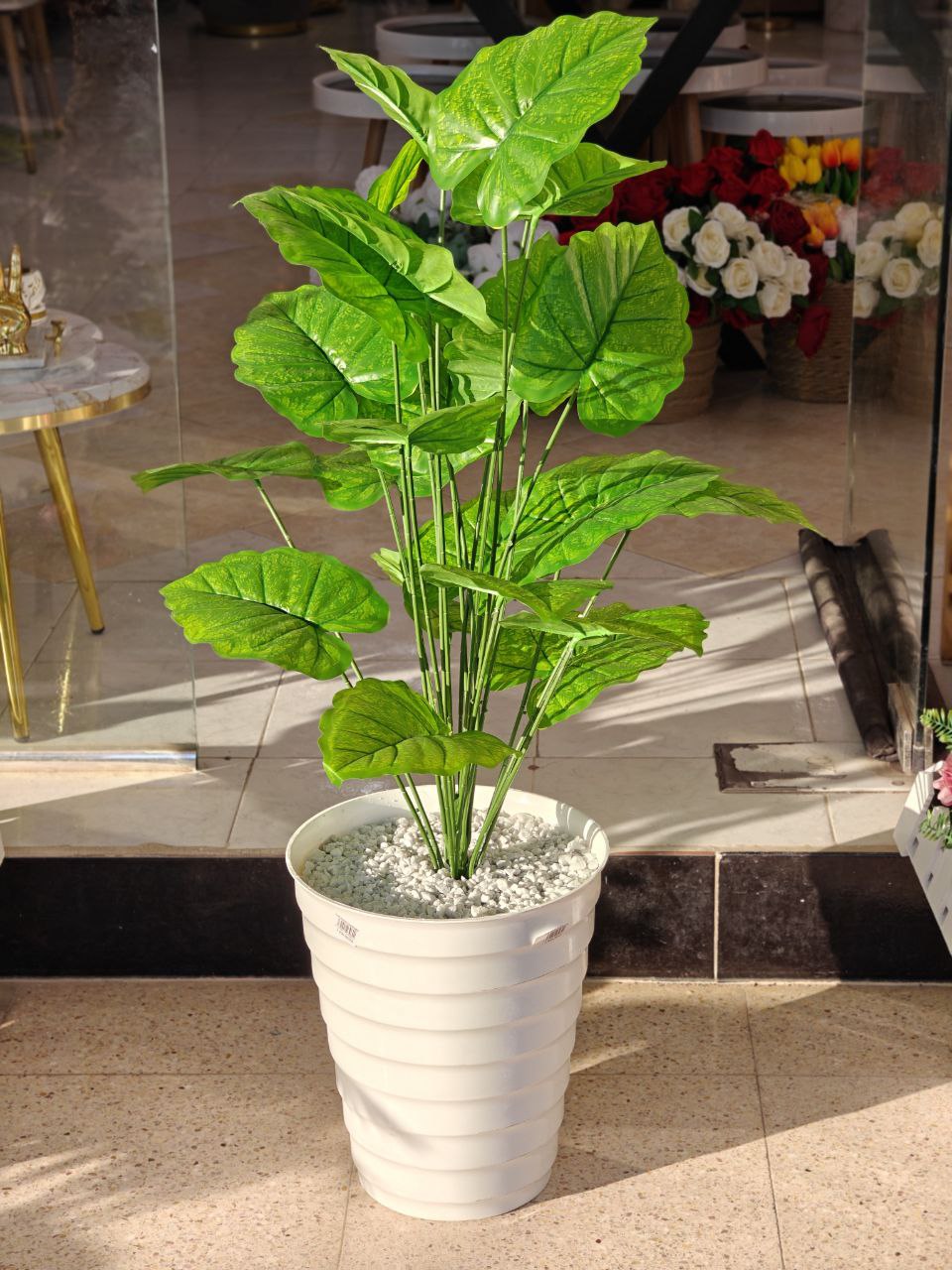 Plante artificielle Pot blanc