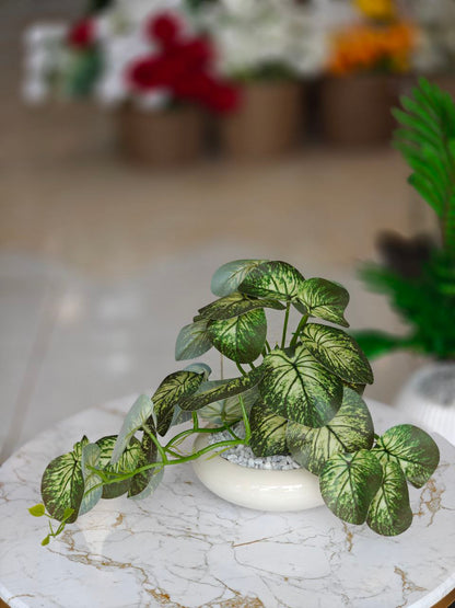 Plante artificielle pot en verre