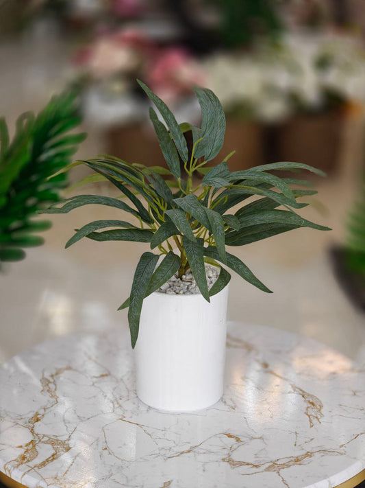 Plante art pot blanc en verre
