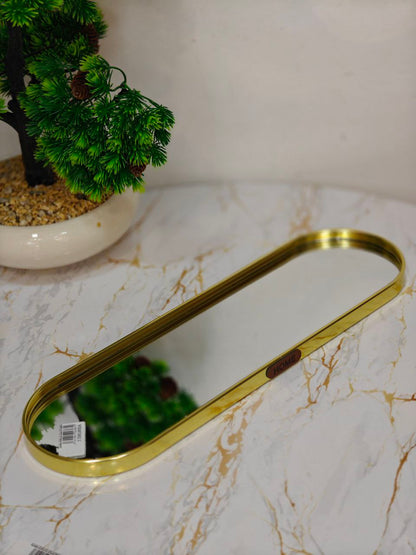 Plateau miroir ovale