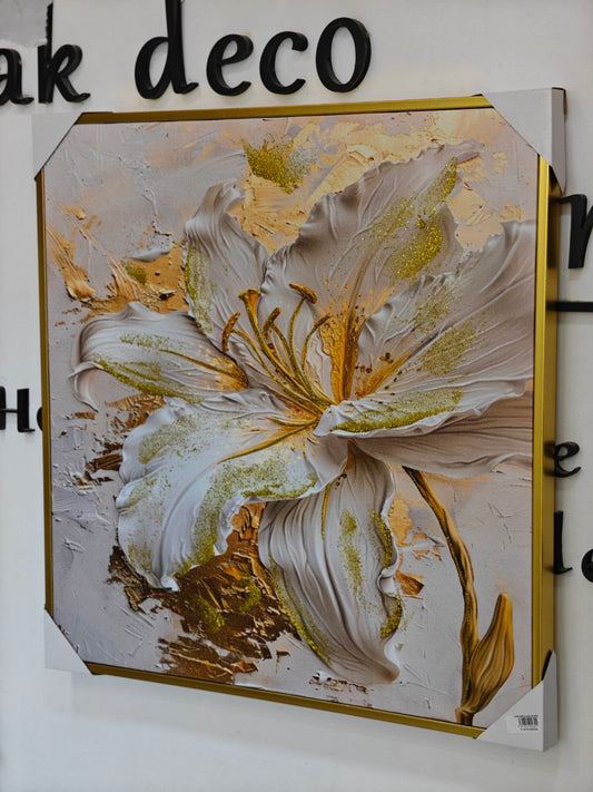 Cadre caré 75 cm / 75 cm a fleurs