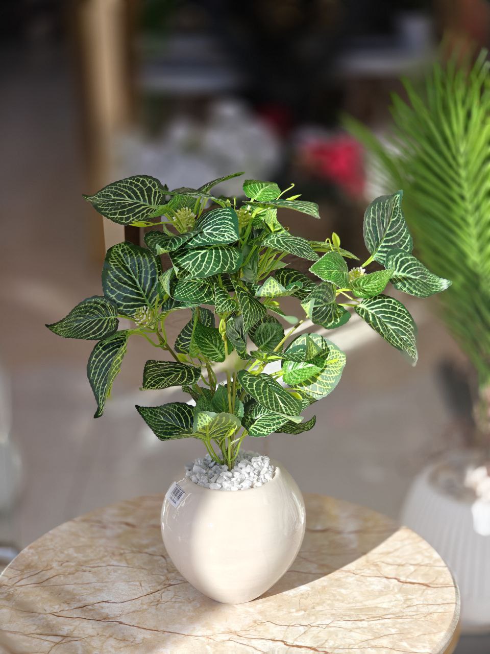 Plante artificielle pot en verre 011