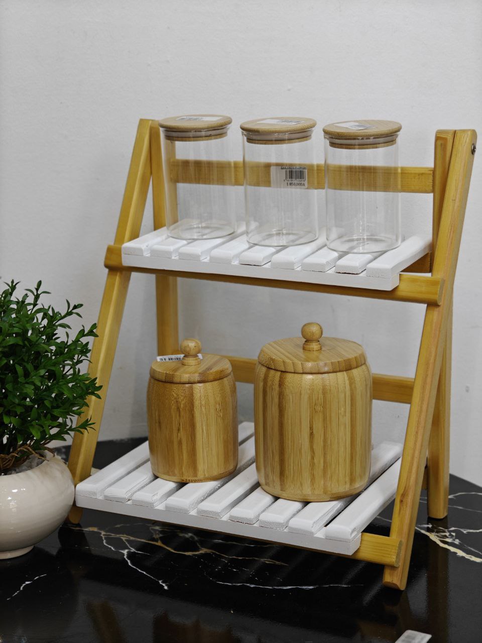 Étagère 2 étage bois