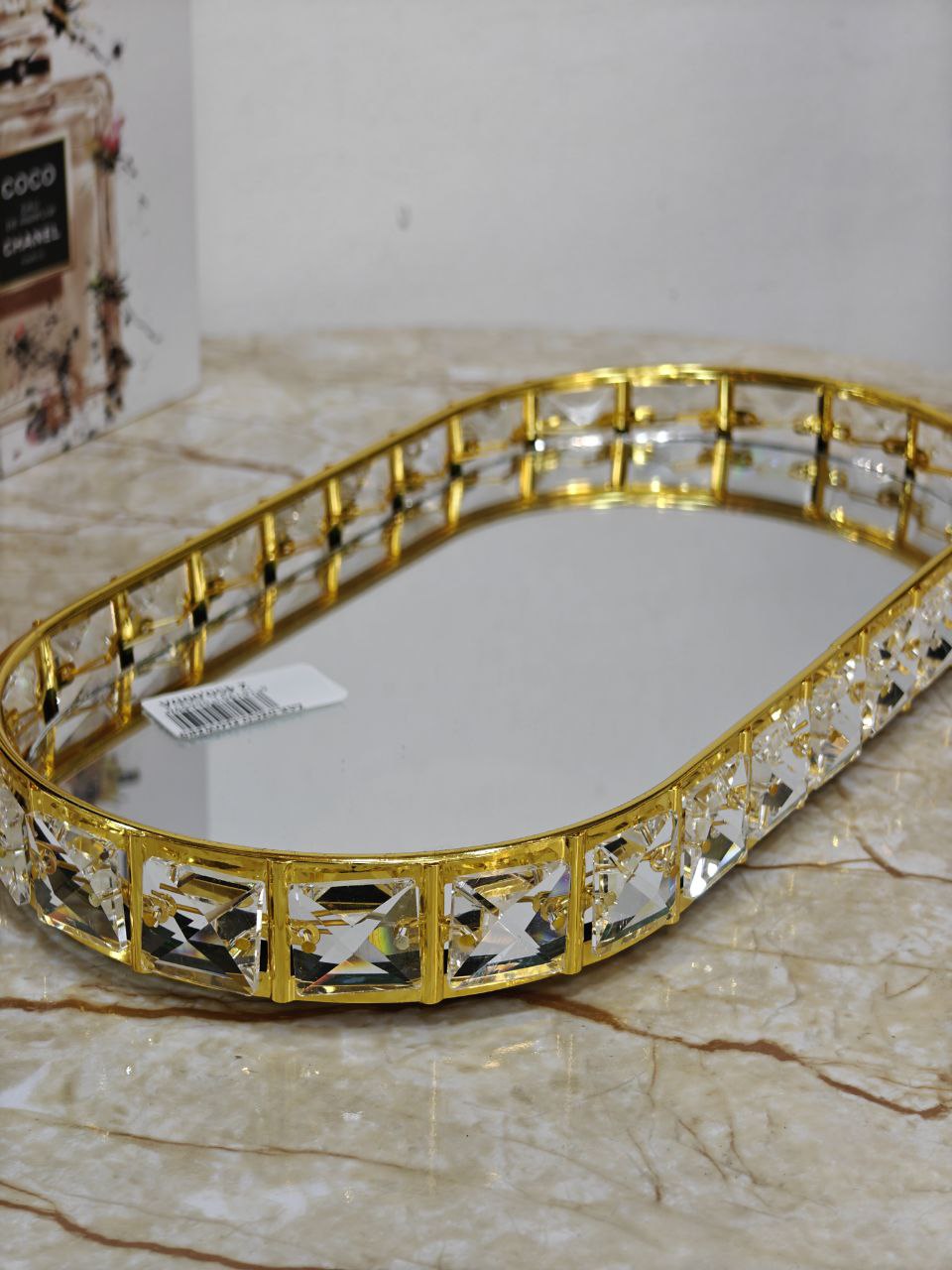 Plateau cristal ovale