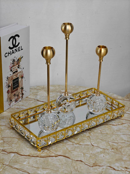 Plateau cristal rectangulaire