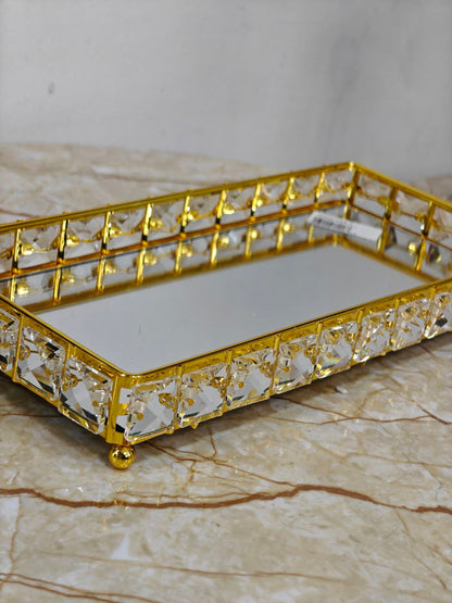 Plateau cristal rectangulaire