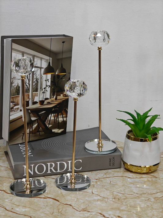 Porte bougie base en verre