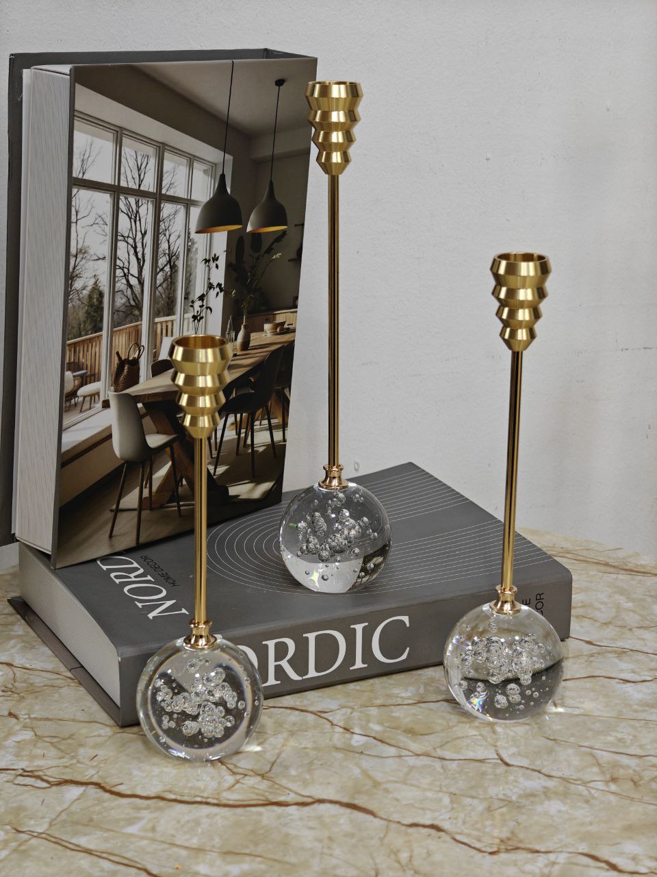 Porte bougie base cristal