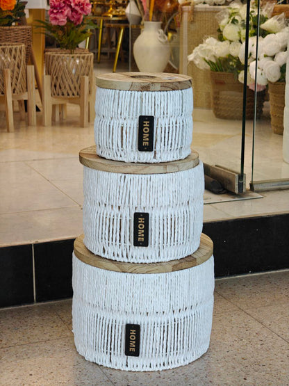 Panier a linge couverture bois