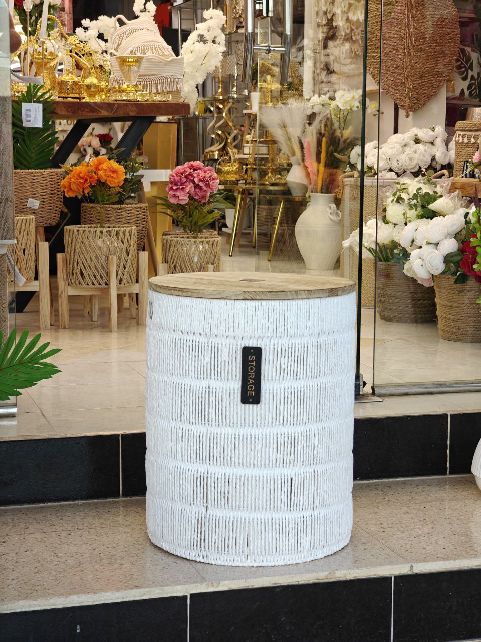 Panier a linge couverture bois