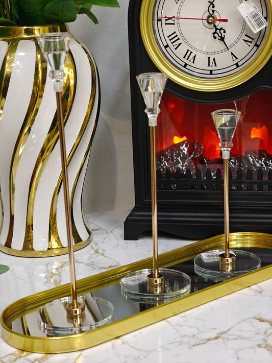 Porte bougie base cristal