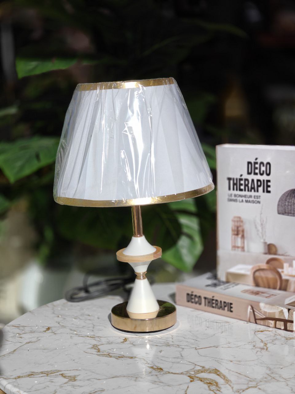 Veilleuse blanc doré