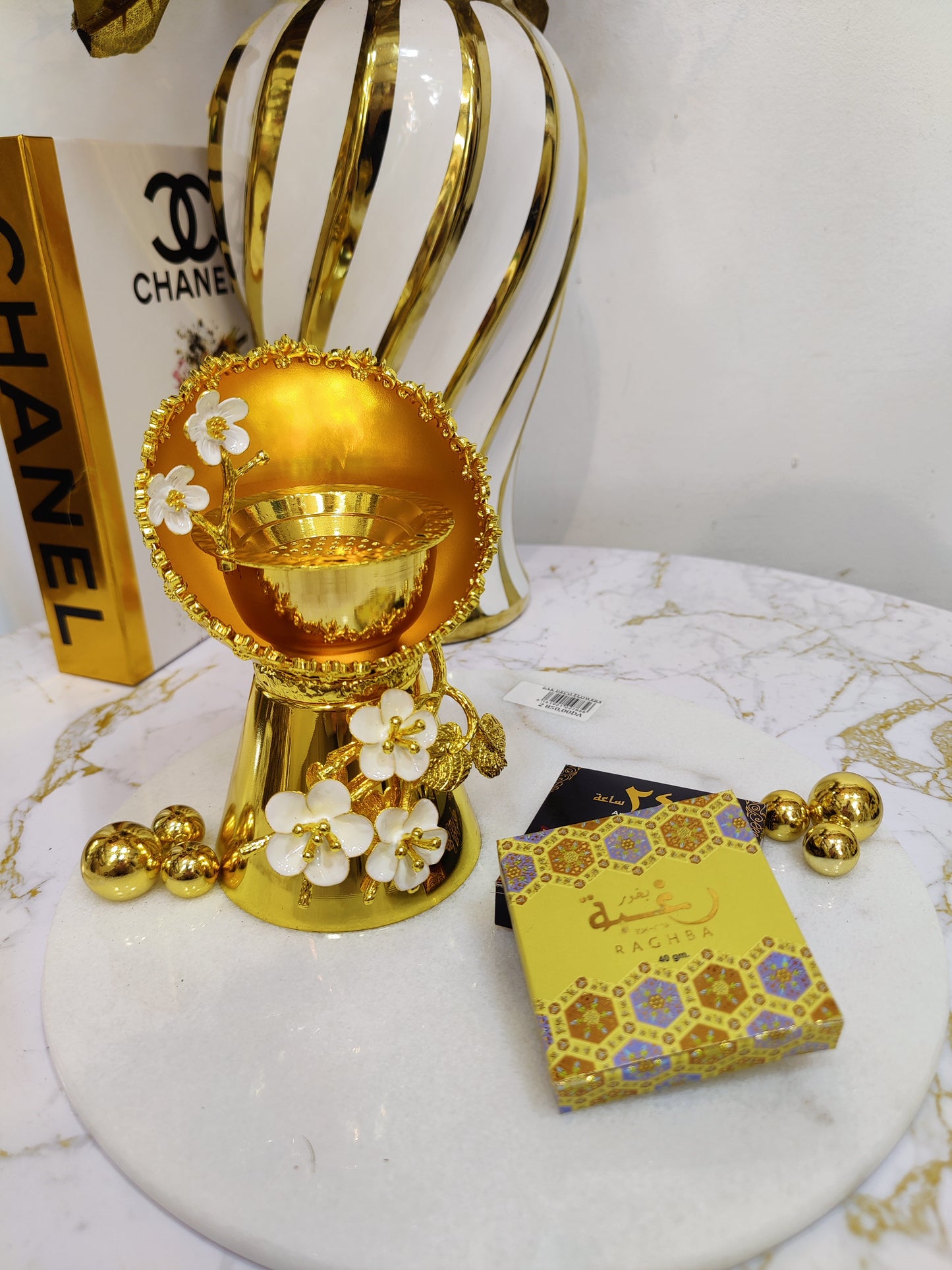 Bakhara metalique a fleur