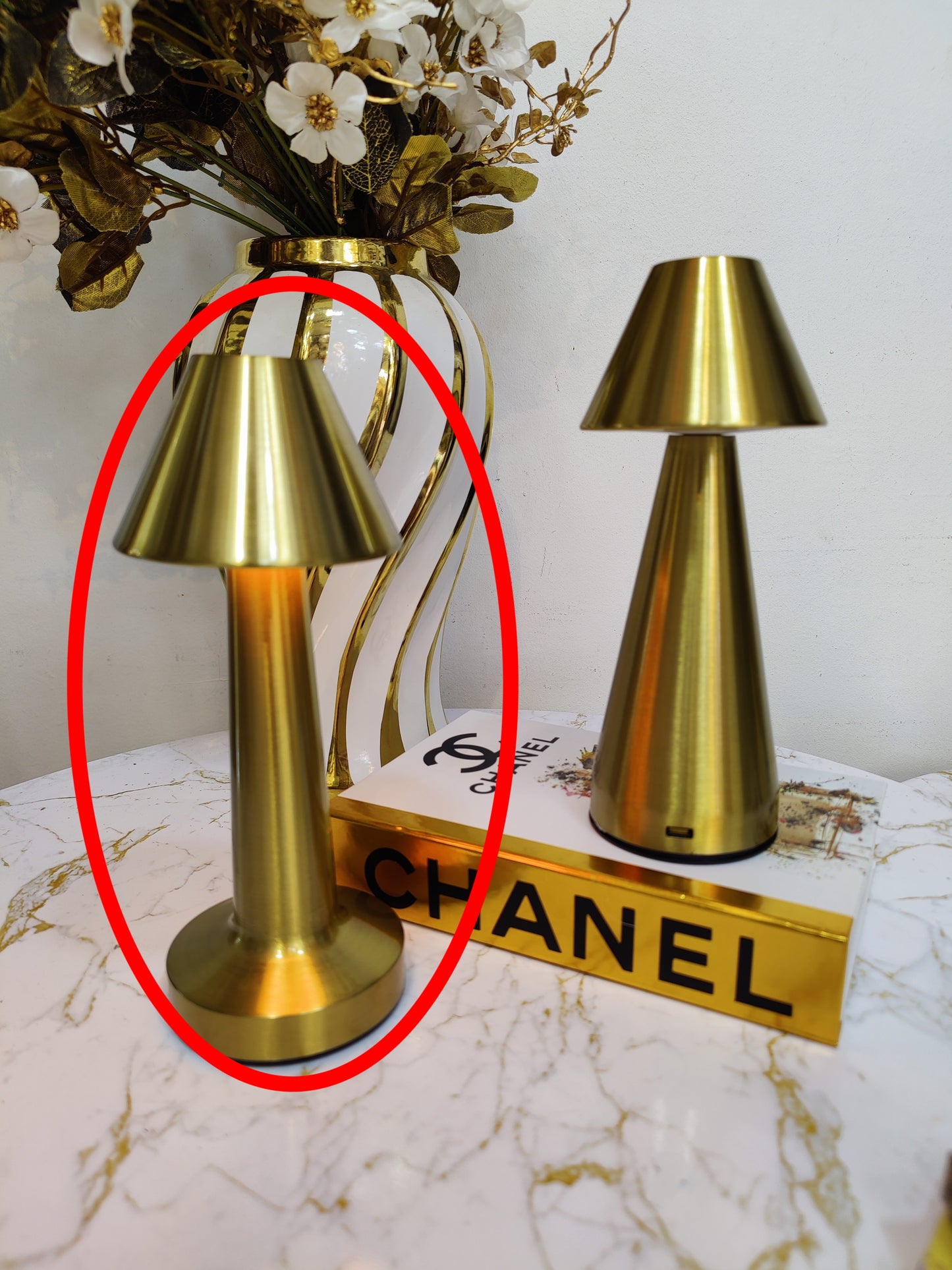 Veilleuse led 3 position rechargeable avec touche m pyramide
