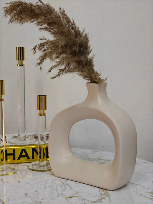 Vase céramique beige
