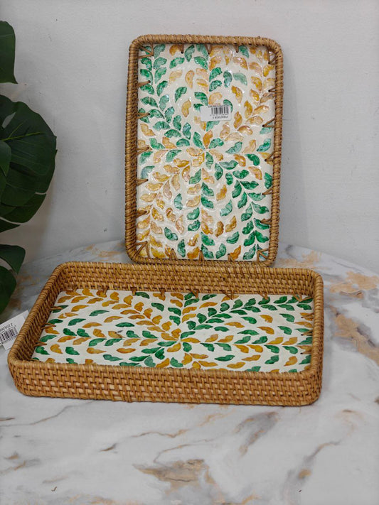 Plateau osier rectangulaire m01