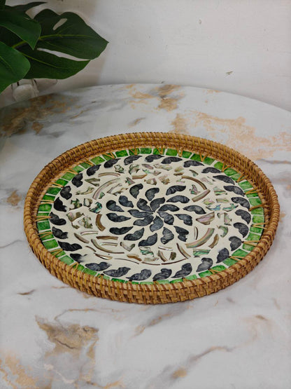 Plateau osier rond m03