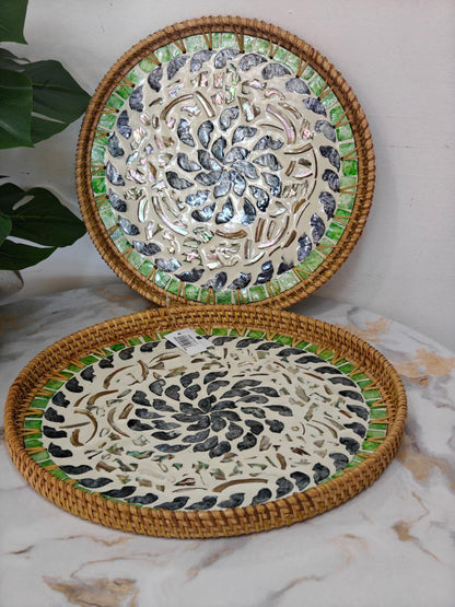 Plateau osier rond m03