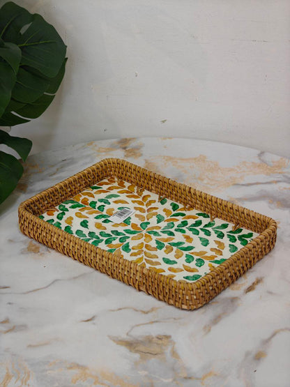 Plateau osier rectangulaire m01