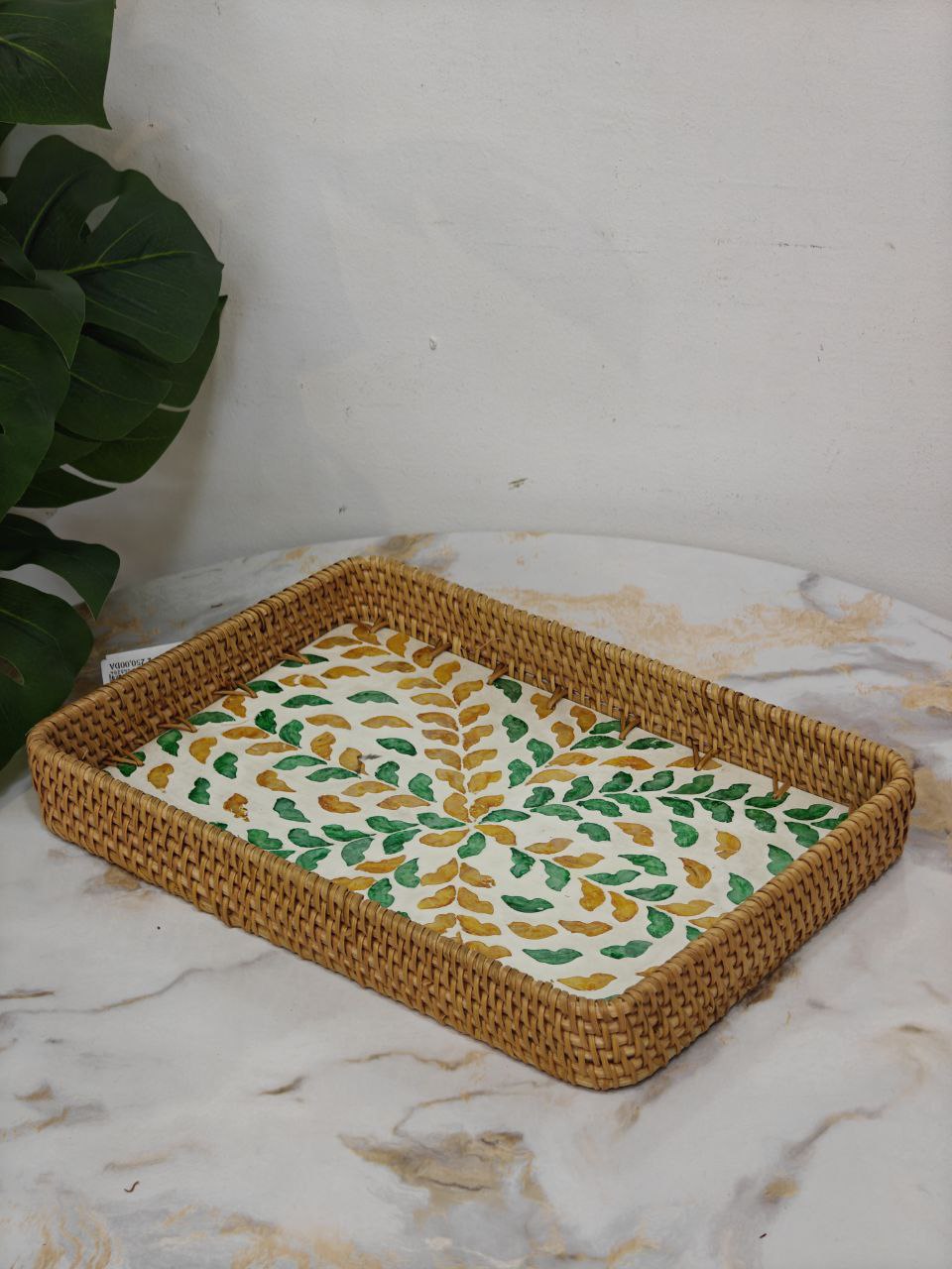 Plateau osier rectangulaire m01