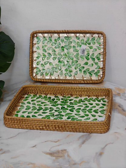 Plateau osier rectangulaire m03