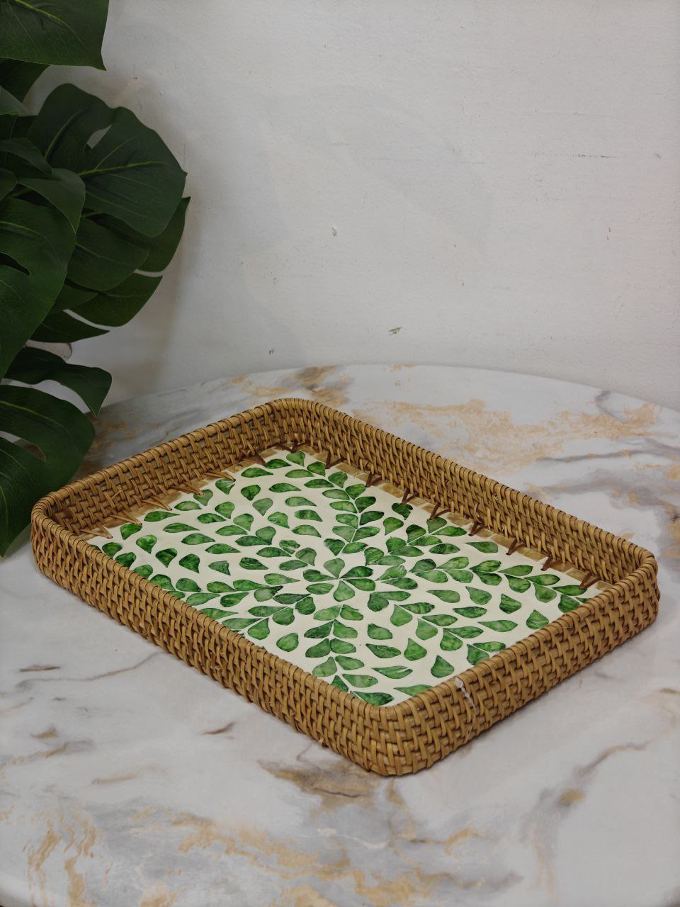 Plateau osier rectangulaire m03