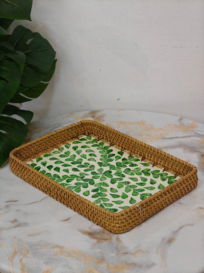 Plateau osier rectangulaire m03