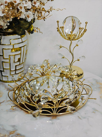 Plateau cristal avec bras