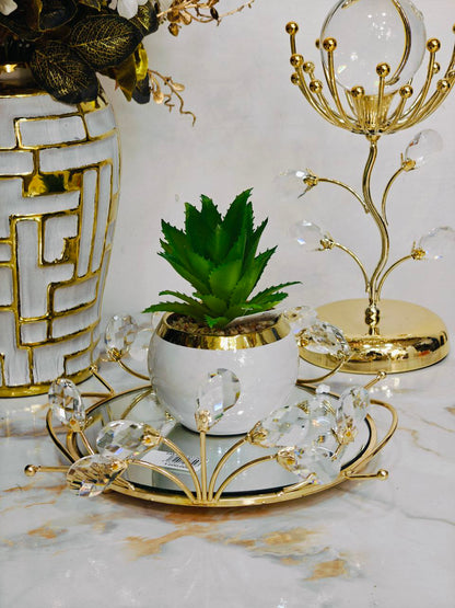 Plateau cristal avec bras