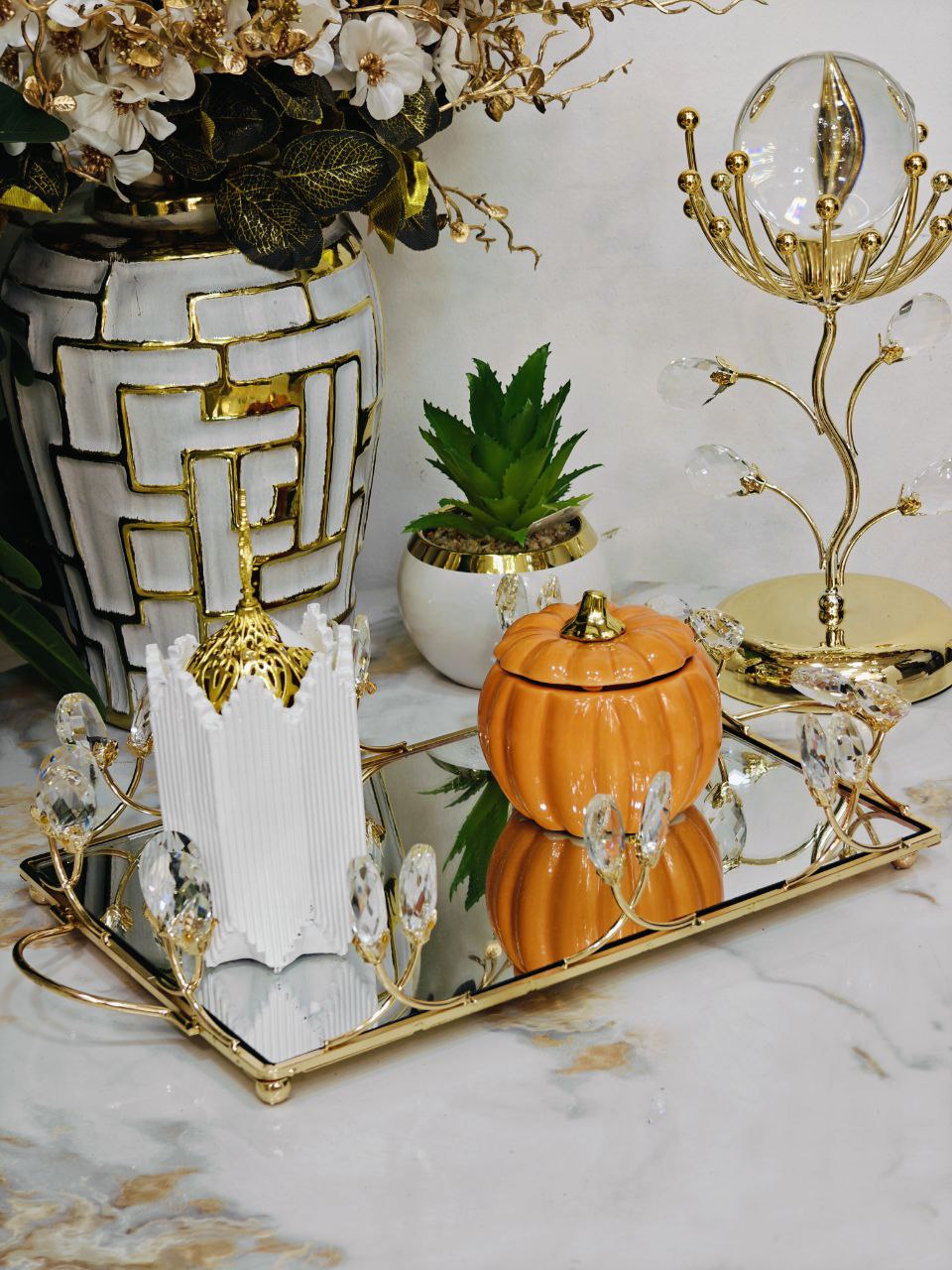 Plateau cristal rectangulaire