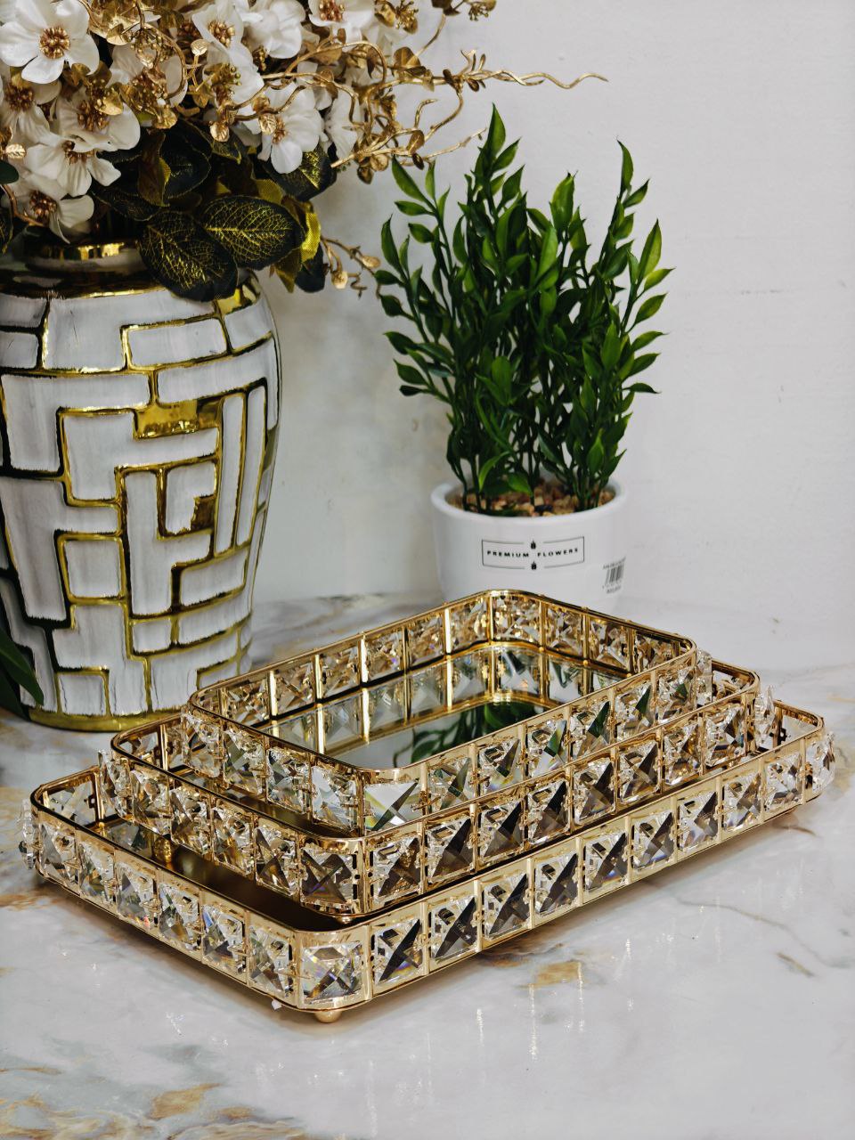 plateaux cristal rectangulaire