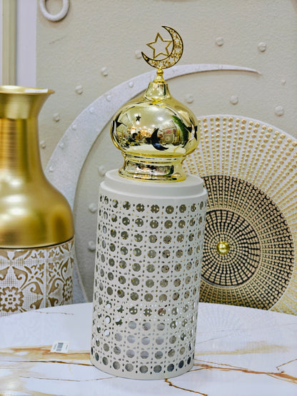 Lanterne blanc doré m02
