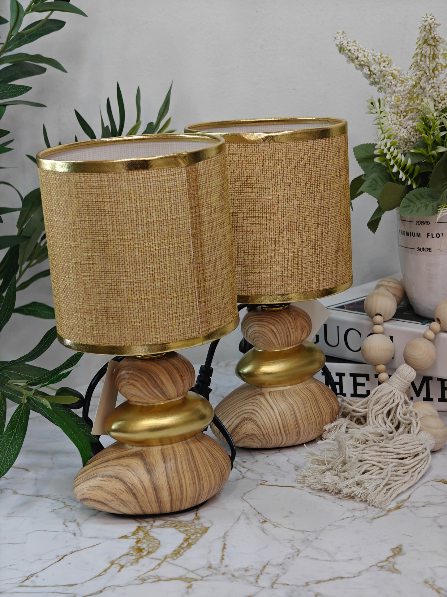 Veilleuse 2 pcs marbré