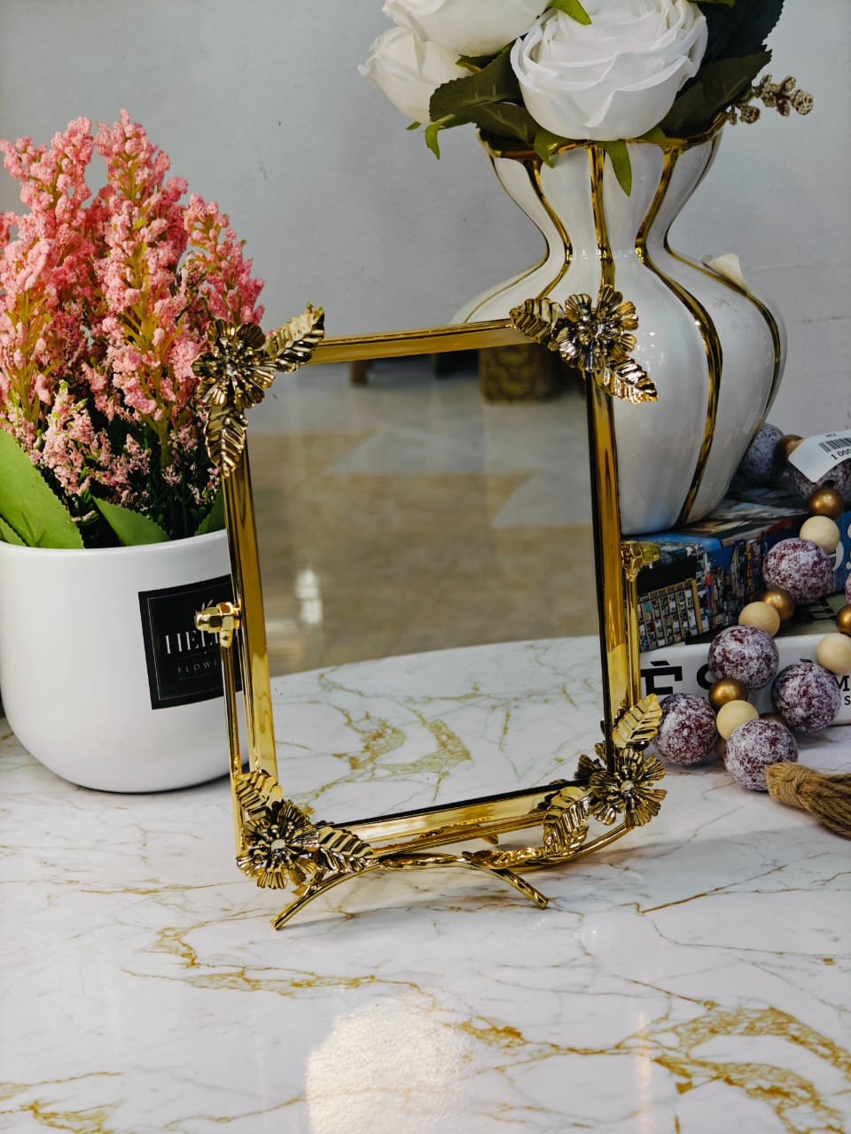 Miroir coiffeuse doré