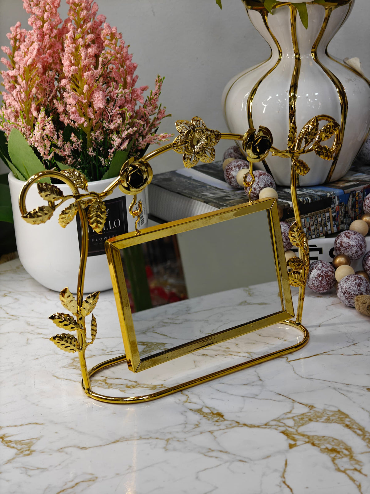 Miroir coiffeuse doré