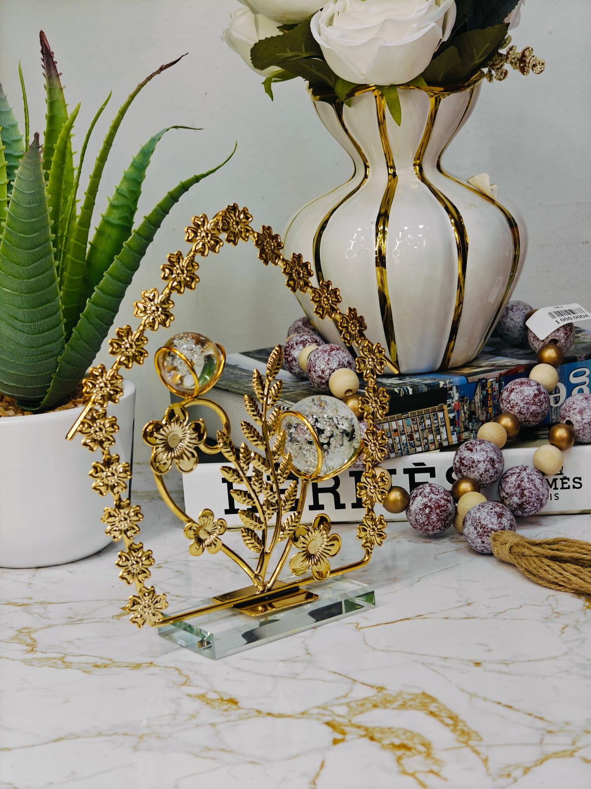 Décoration doré boule cristal