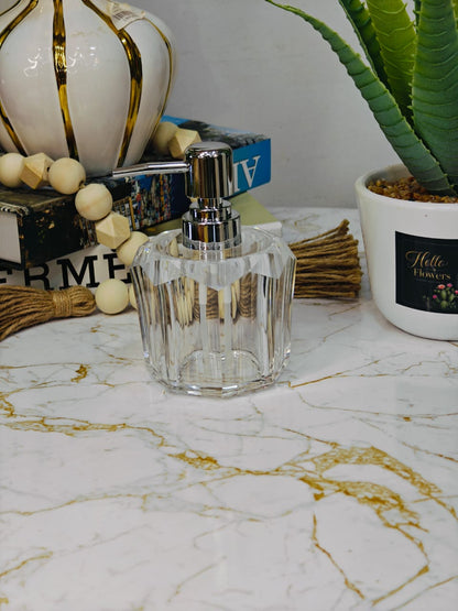 Porte savon liquide transparent