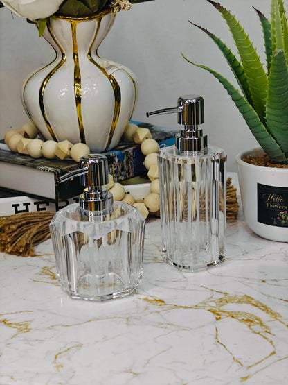 Porte savon liquide transparent