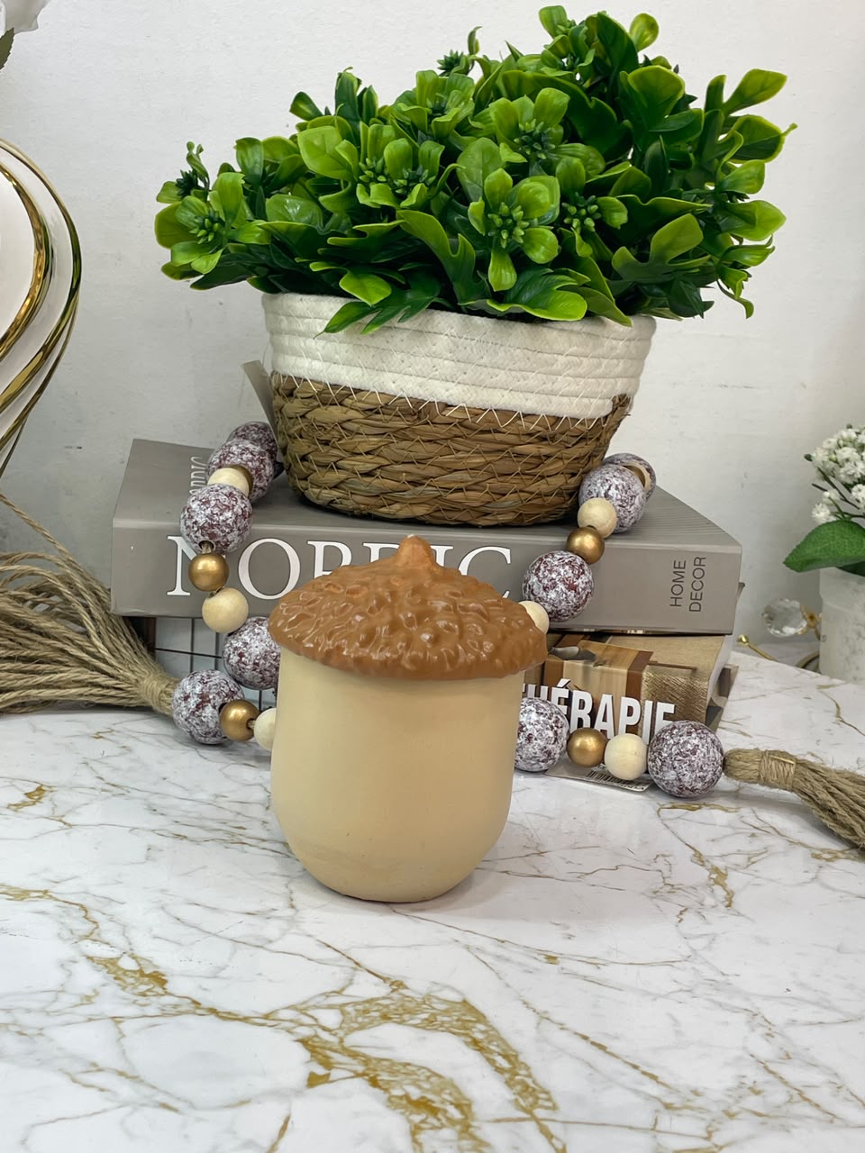 Bonbonnière beige marron