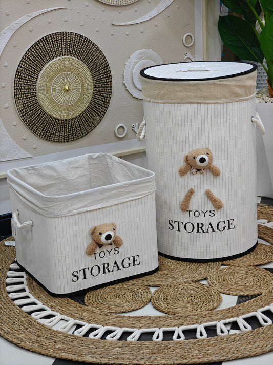 Panier a linge blanc