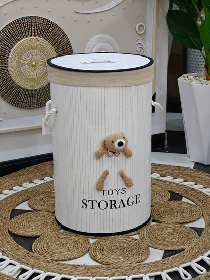 Panier a linge blanc
