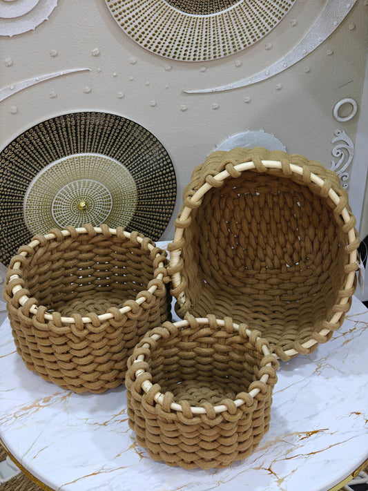 Panier 3 pcs rond