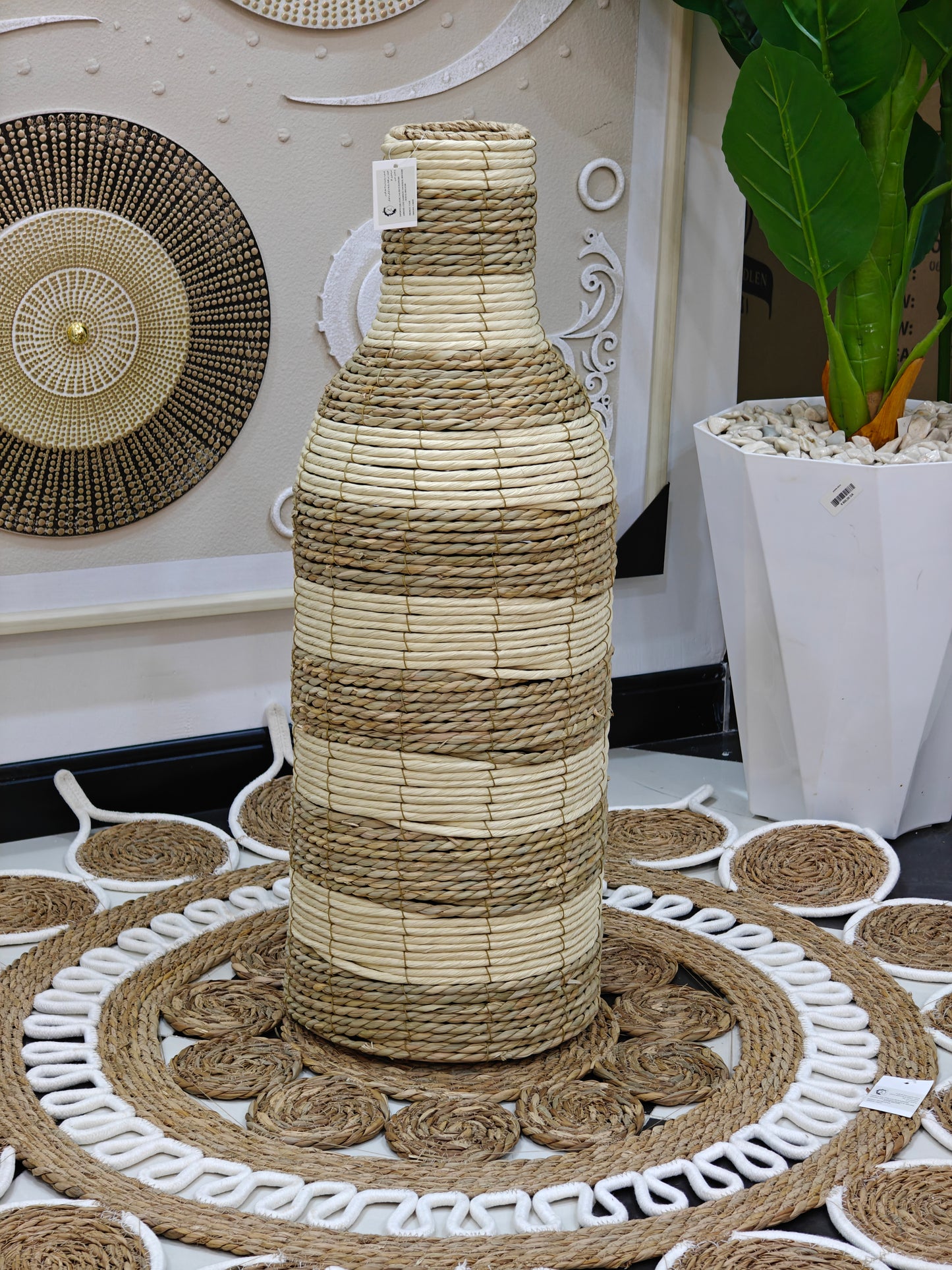 Vase coin  osier